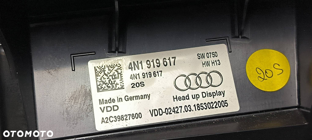 HEAD UP AUDI A8 L D5 4N 4N1919617A - 2