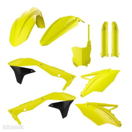 kit plasticos polisport amarelo fluor kawasaki kx 450f - 1