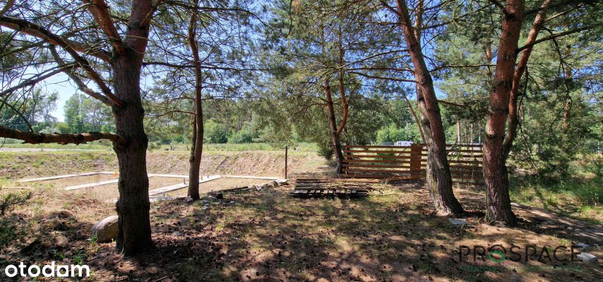 działka budowlana z rozpoczętą budową- Skoki - Pełny obrazek: 4/9