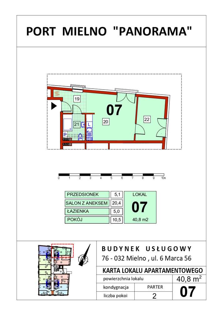 Apartament - Port Mielno 41m2, parter - 10.700 zł /1m2 - wykończony-8