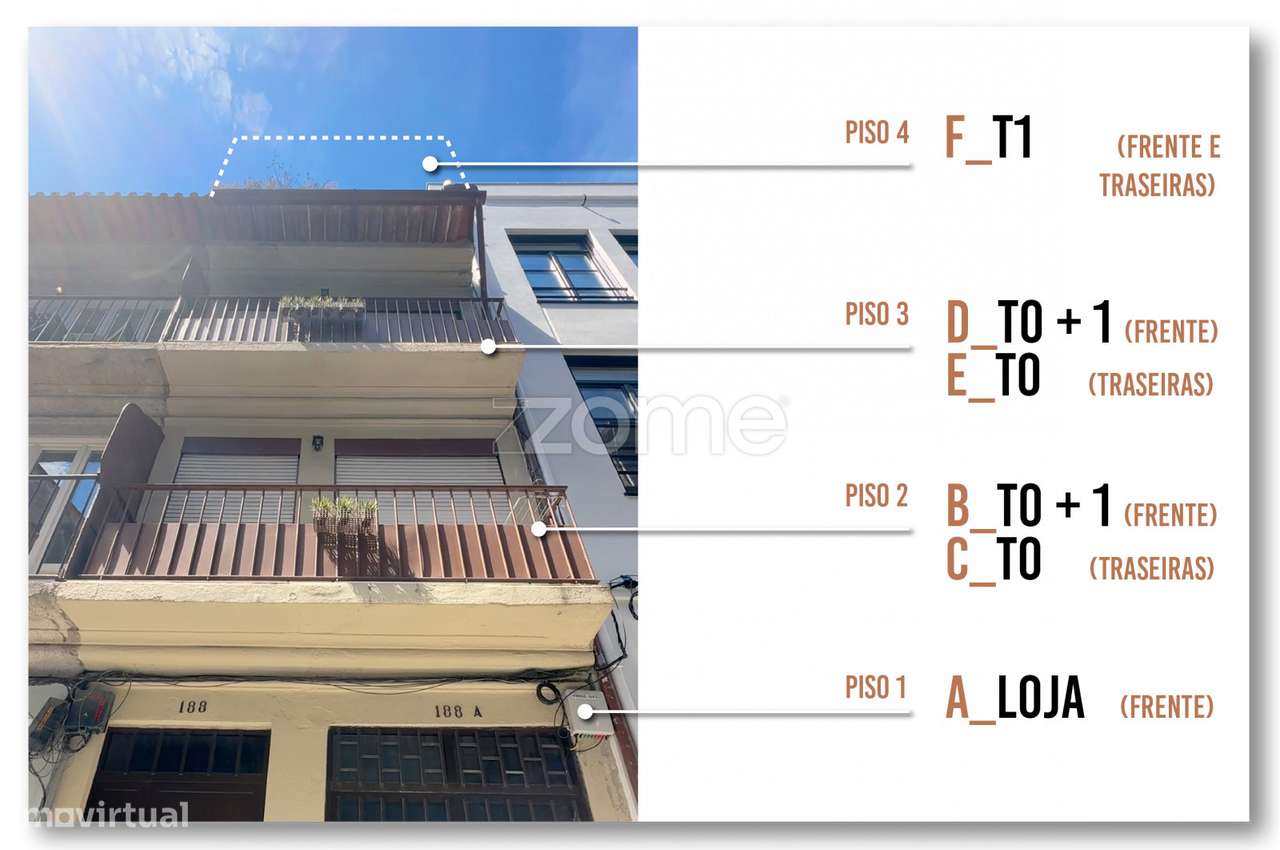 T0+1 no centro do Porto. - Grande imagem: 4/25