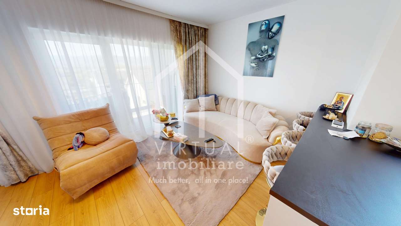 Ap cu 2 camere, 54mp utili, balcon, mobila, parcare, Cristian - Imagine principală: 5/14