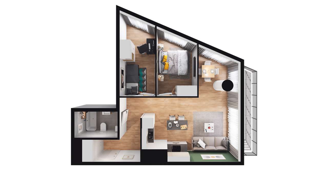 3-pokojowe mieszkanie 60m2 + balkon Bez Prowizji - Pełny obrazek: 4/10