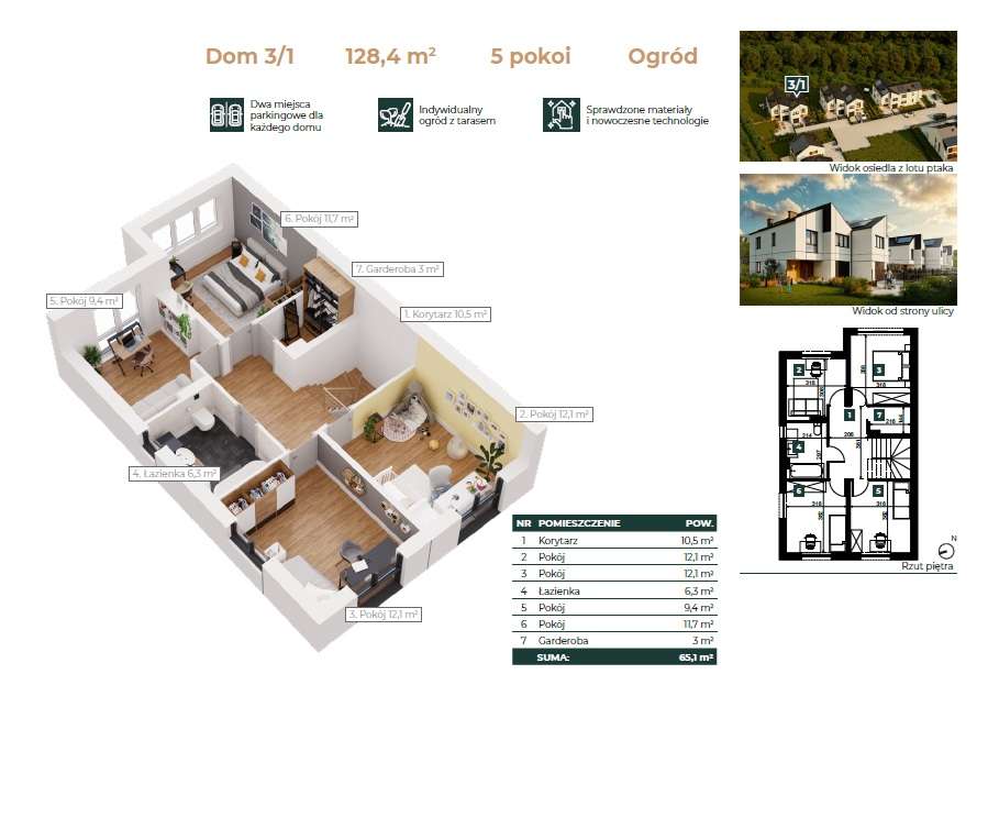5 pokoi, 2 łazienki, prywatny ogród i 128 m² - Bezpośrednio! - Pełny obrazek: 4/4