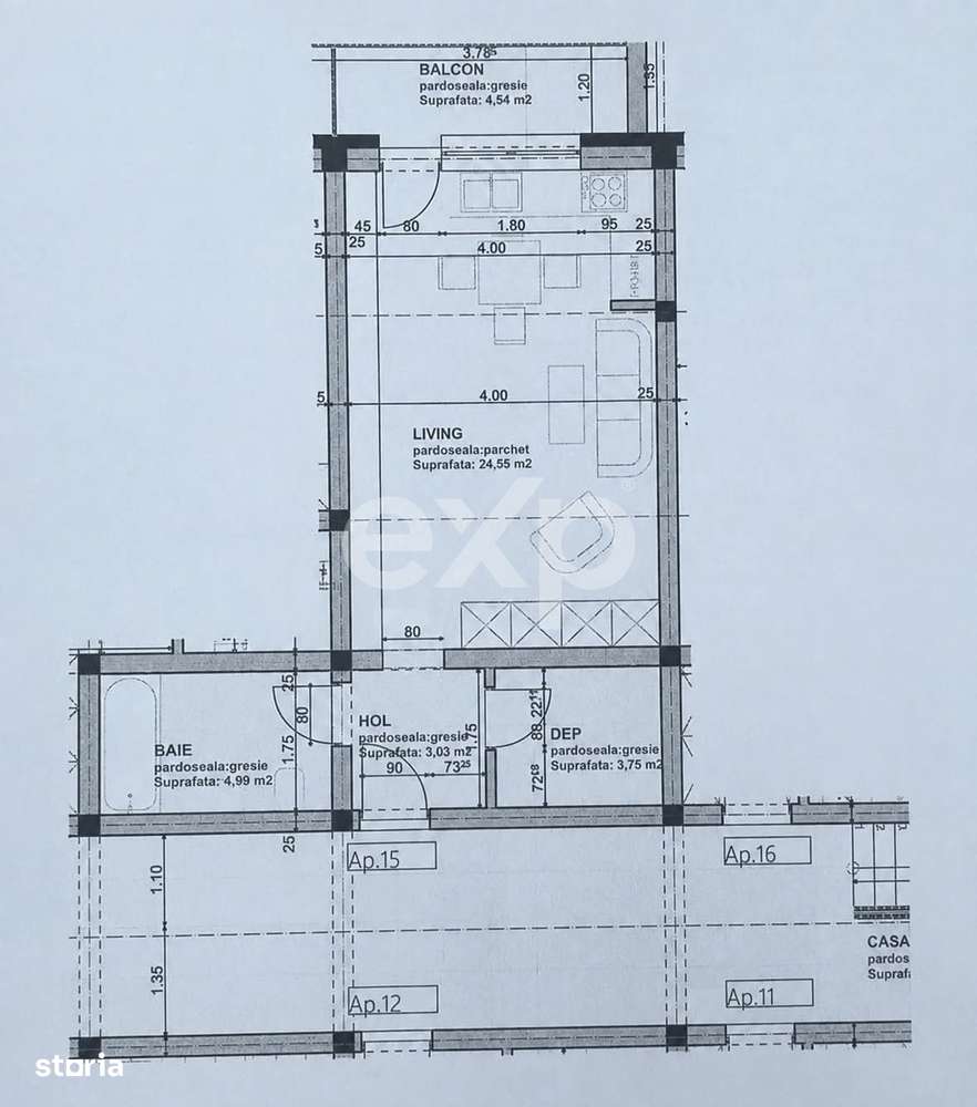 Garsoniera de vanzare – 36,32 mp utili + balcon | Sanpetru — fotografia 1