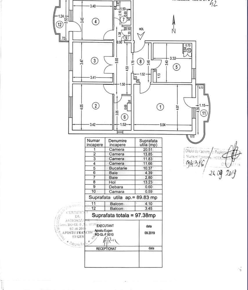 Vand/schimb apartament cu 4 camere, Micro 17( Penny)etaj 6, sup.98 mp.-16
