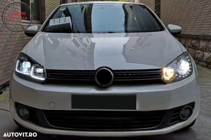 Faruri LED VW Golf 6 VI (2008-2013) Facelift G7.5 Design Negru Semnalizare Secvent- livrare gratuita - 20