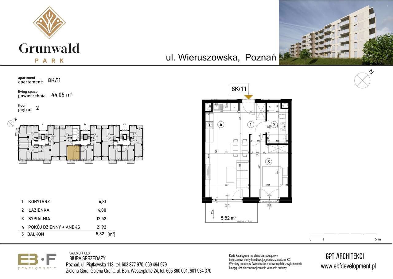 Grunwald Park | mieszkanie 2-pok. | 8K_11 - Pełny obrazek: 2/7