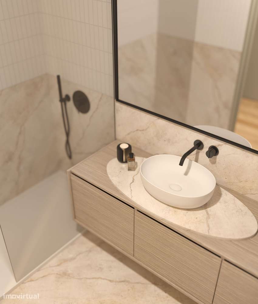 Apartamento T2 novo c/ Varanda , L. Garagem e Arrumos - Próximo do mar - Grande imagem: 5/12