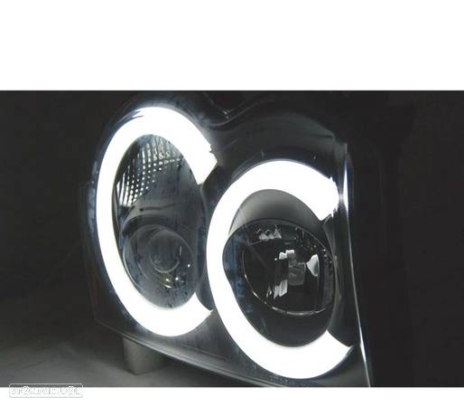 CONJUNTO DE FARÓIS PARA JEEP GRAND CHEROKEE 05-08 TUBE LIGHT PRETOS - 3