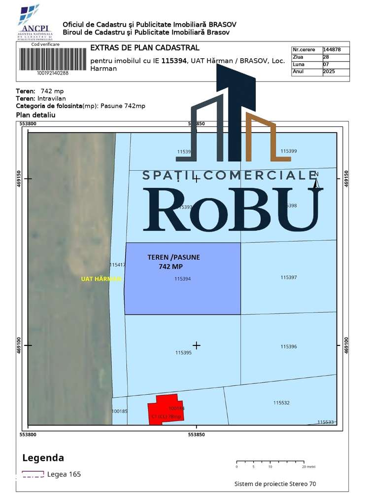 Teren 742 mp in HARMAN zona de Case  # RoBU Spatii comerciale - Imagine principală: 3/6