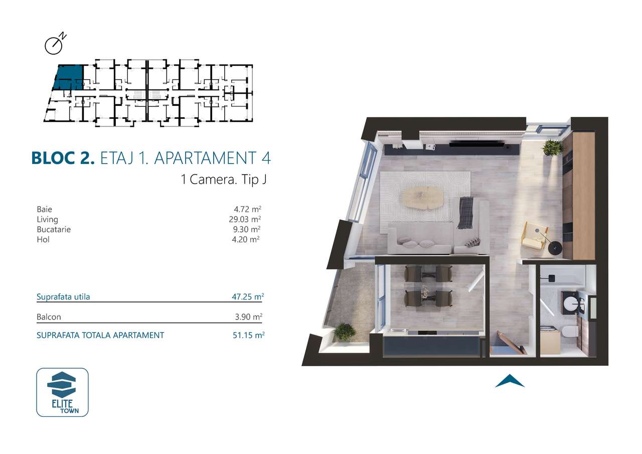 Apartament 1 cameră | TORONTALULUI-3