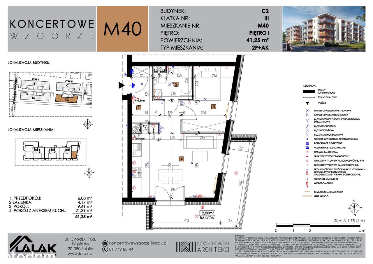 2-pokojowe mieszkanie 41m2 + balkon Bez Prowizji - Pełny obrazek: 2/7