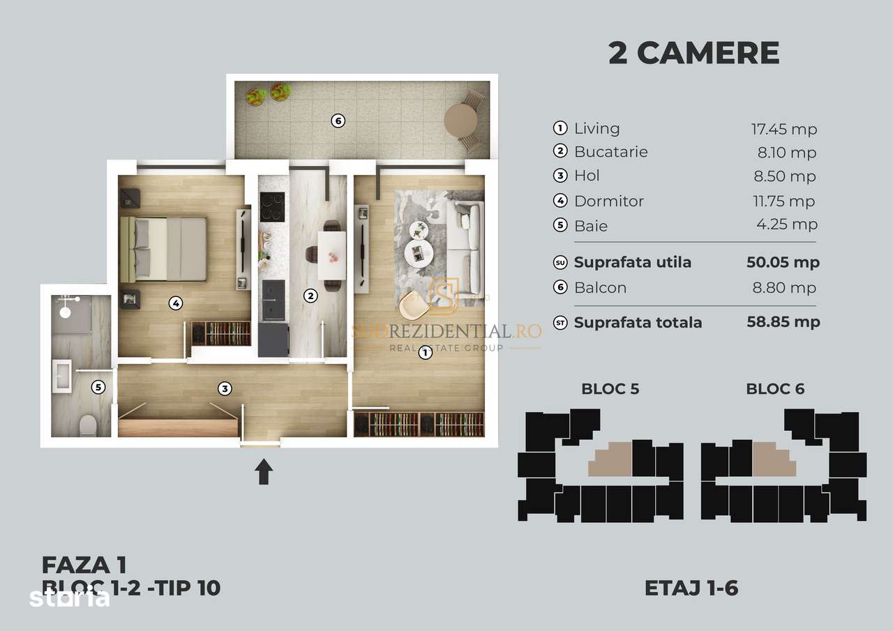 Apartament cu 2 camere, decomandat, zona metrou Berceni - Comision 0% - Imagine principală: 5/20