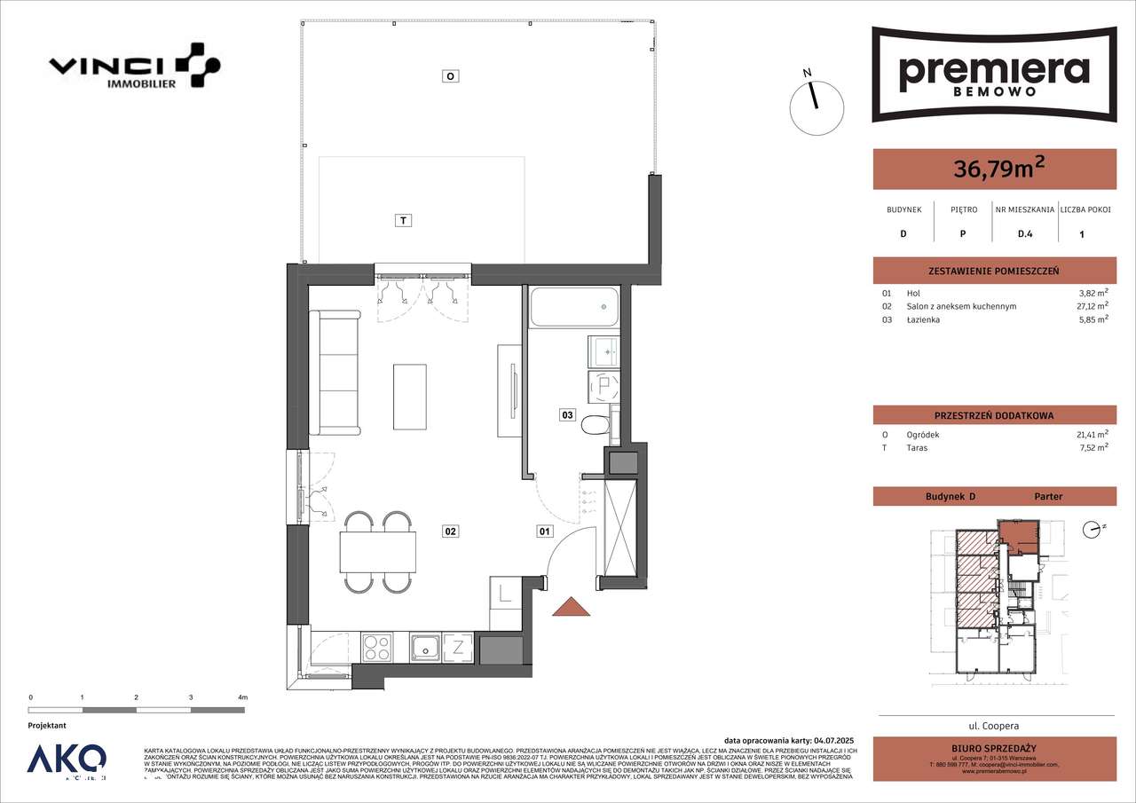1-pokojowe mieszkanie 36m2 + ogródek Bezpośrednio - Pełny obrazek: 2/3