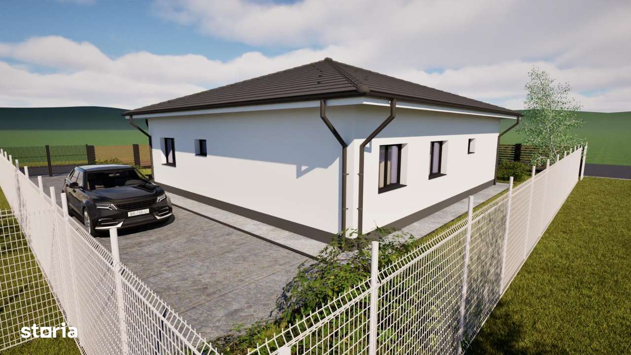 Casa pe un singur nivel, 153 mp,teren 500,perfect drept, Sângeorgiu-3