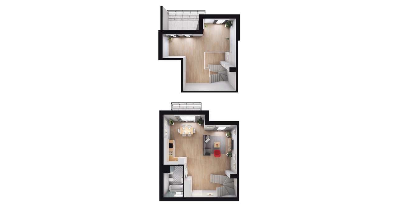 2-pokojowe mieszkanie 74m2 + taras Bez Pośredników - Pełny obrazek: 2/8