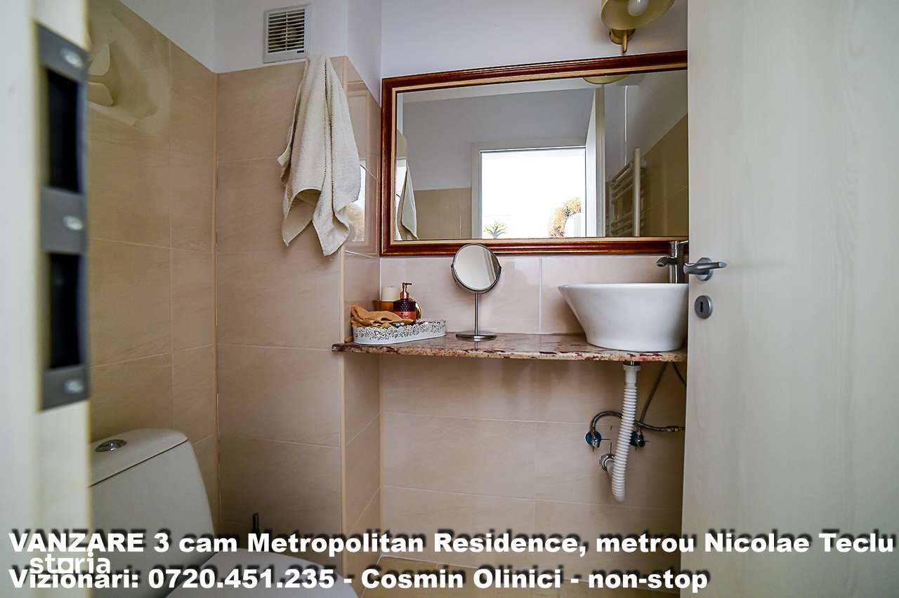 Vanzare 3 camere Metropolitan Residence, 90mp, et. 3, metrou N. Teclu-8