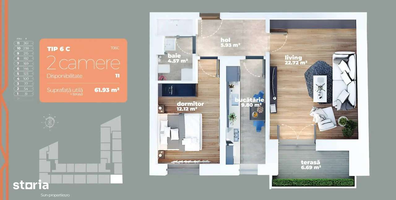 Apartament 2 camere | Proiect nou | Titan Bd. 1 Decembrie Comision 0%-1