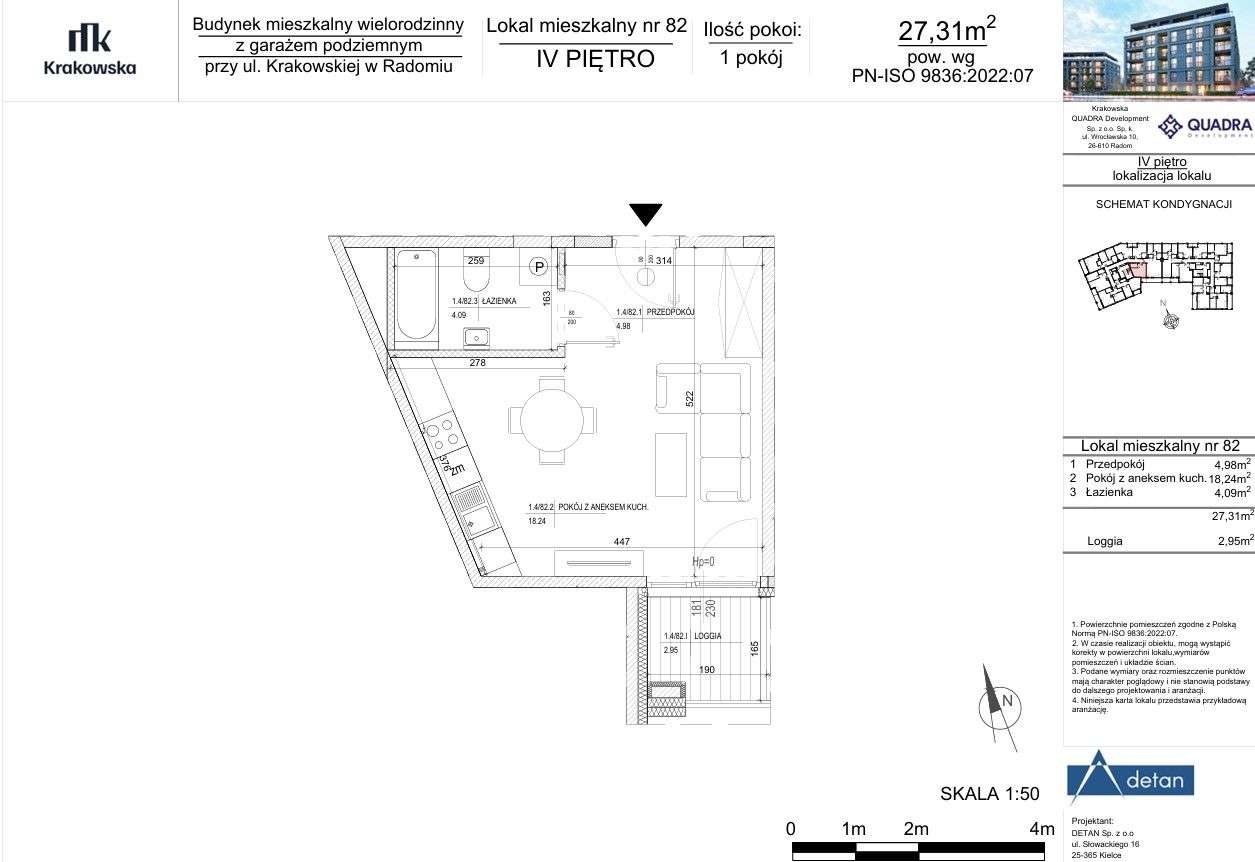 KRAKOWSKA | mieszkanie 1-pokojowe | M82 - Pełny obrazek: 2/9