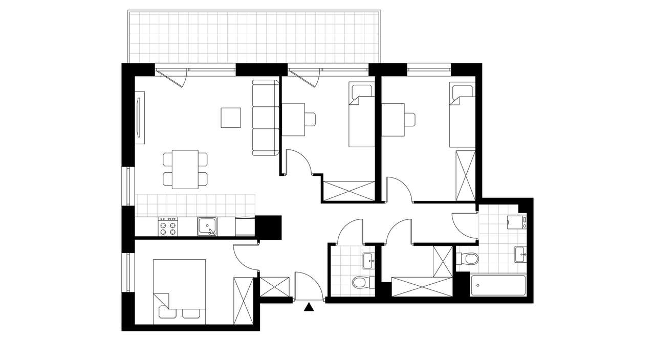 4-pokojowe mieszkanie 76m2 + balkon Bez Prowizji - Pełny obrazek: 3/8