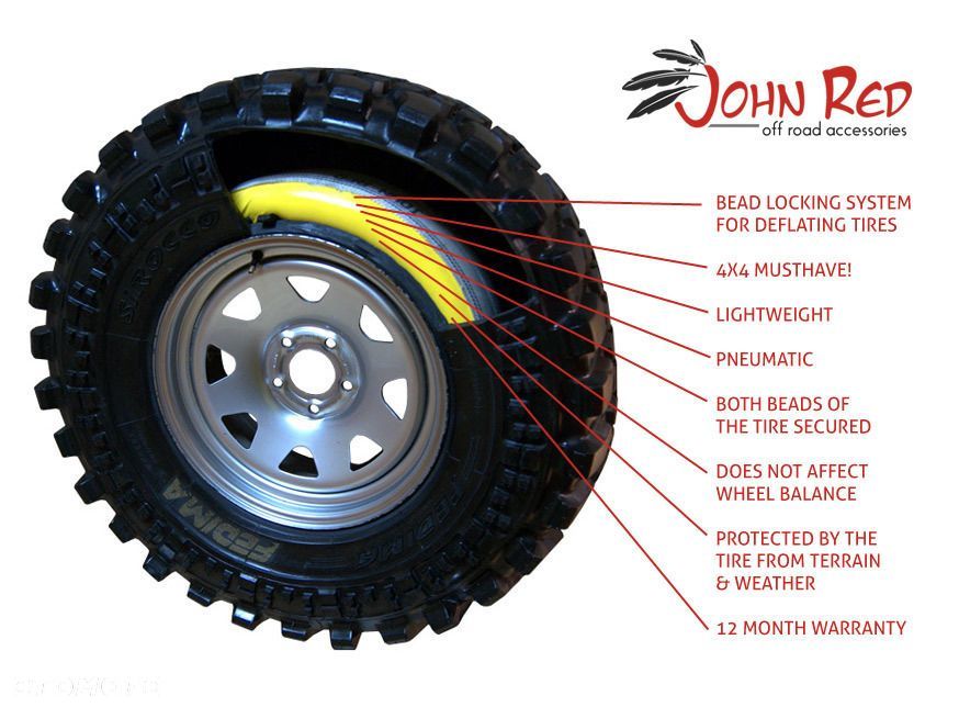 BEADLOCK DĘTLOCK JOHN RED OFF ROAD 4X4 NIE STAUN - 1