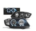 FARÓIS ANGEL EYES CCFL PARA BMW E90 E91 03.05-08.08 BLACK PRETO - 1