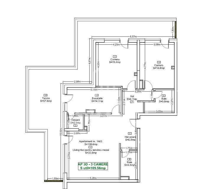 Penthouse 3 camere | Orientare Sud-Est | 0% comision | Seasons-16