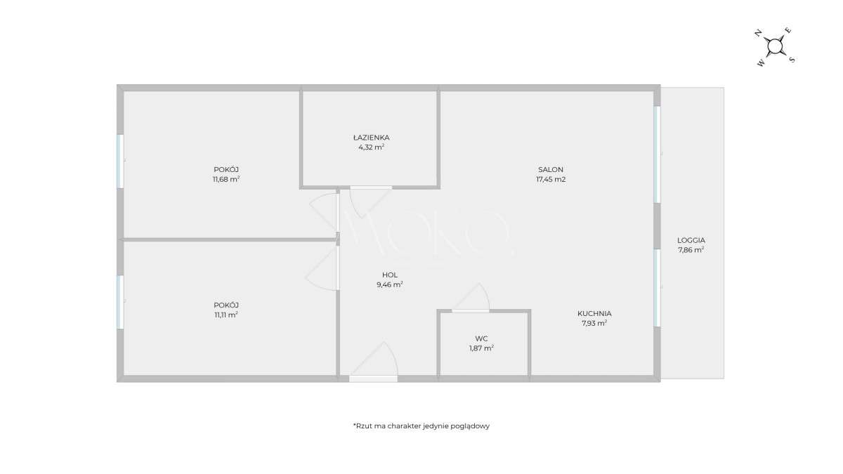 Osiedle Wilno – 3pokojowe mieszkanie z dużą loggią-16