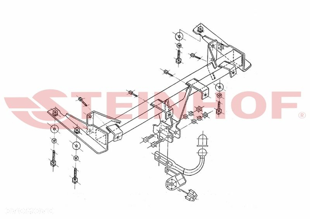 Hak Holowniczy + MODUŁ 7PIN do VOLKSWAGEN VW CADDY III od 2004 do 2015 - 4