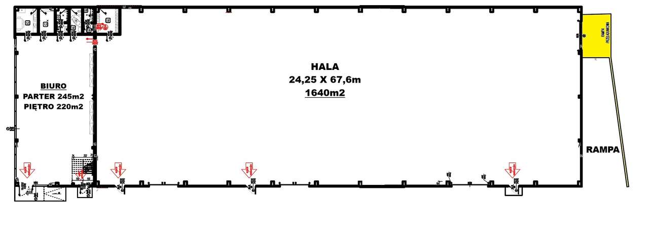 Hala Magazynowa Usługowa 430m2 + Biuro Plac Rampa blisko A2 - Pełny obrazek: 5/13