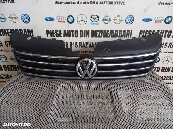 Grila Centrala Fata Radiator Vw Passat B7 An 2011-2012-2013-2014-2015 - Dezmembrari Arad - 1