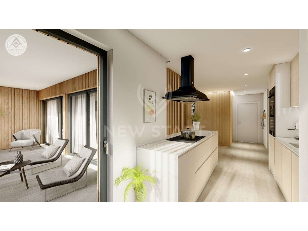 Luxuoso Apartamento T2 com terraço privativo, piscina comum e estac... - Grande imagem: 4/22