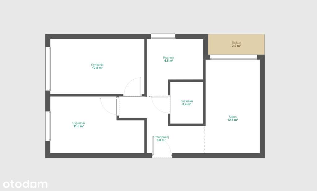 3 pokoje | Parter z balkonem-8