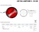 Lampa stop dubla, rotunda, LED, functii multiple - 5