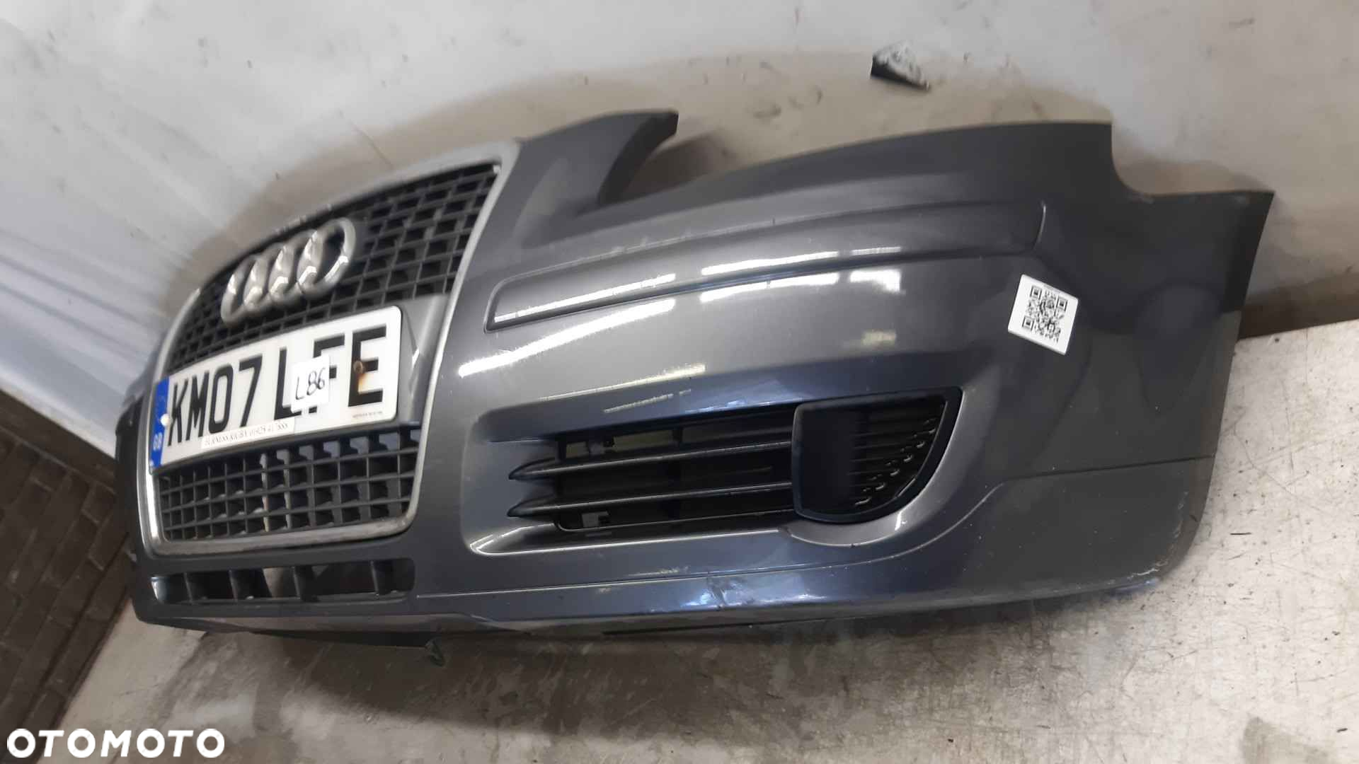 ) ZDERZAK PRZÓD PRZEDNI AUDI A3 8P LIFT FL LX7Z SZARY GRAFITOWY - 3