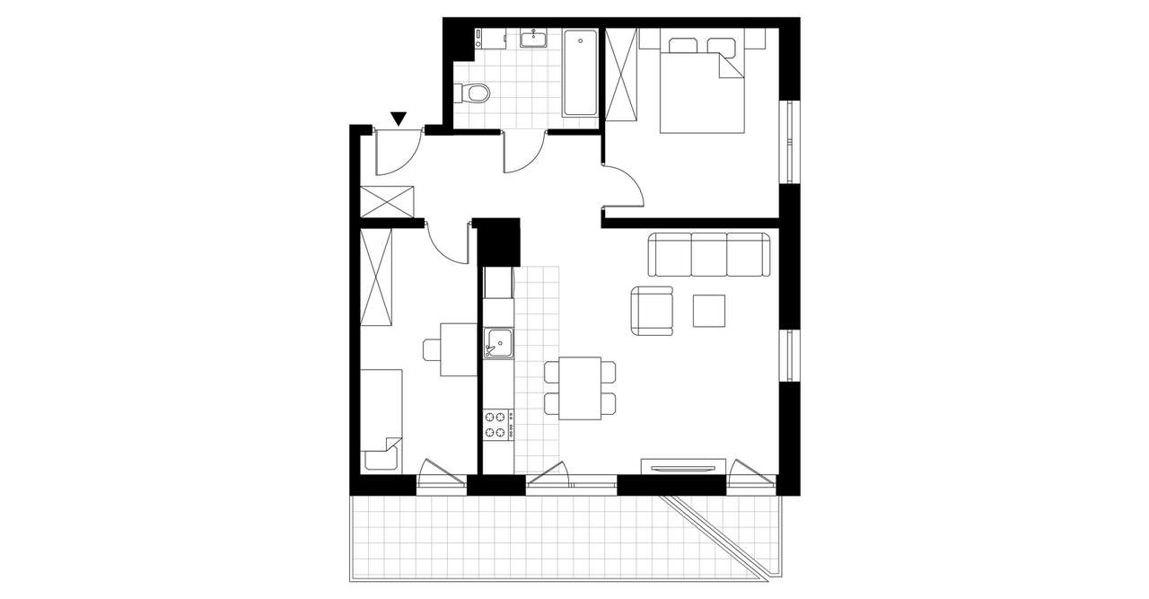 3-pokojowe mieszkanie 60m2 + 2 balkony - Pełny obrazek: 3/8