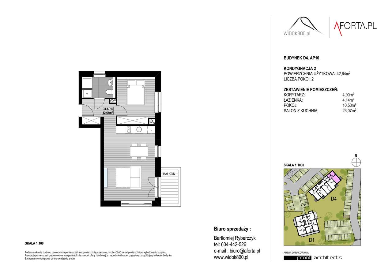 Widok800 | mieszkanie 2-pok. | D4.AP10 - Pełny obrazek: 2/5