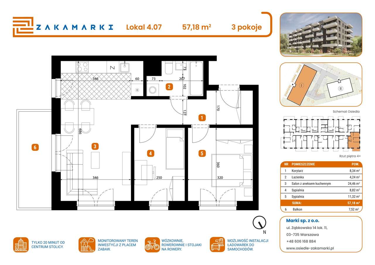 Zakamarki | mieszkanie 3-pok. | B1/4/07 - Pełny obrazek: 2/8