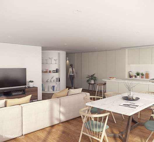 Apartamento T2, com varanda e garagem-5