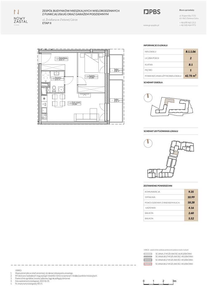Nowy Zastal | mieszkanie 2-pok. | B.1.1.06 - Pełny obrazek: 2/7