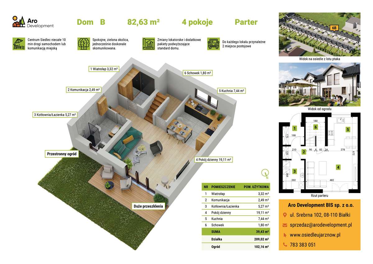 NOWE 4 pokojowe mieszkanie 82m2 + ogródek +2 miejsca postojowe - Pełny obrazek: 4/7