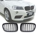 GRELHA FRONTAL PARA BMW X3 F25 10-14 LOOK M COR PRETO FOSCO - 1