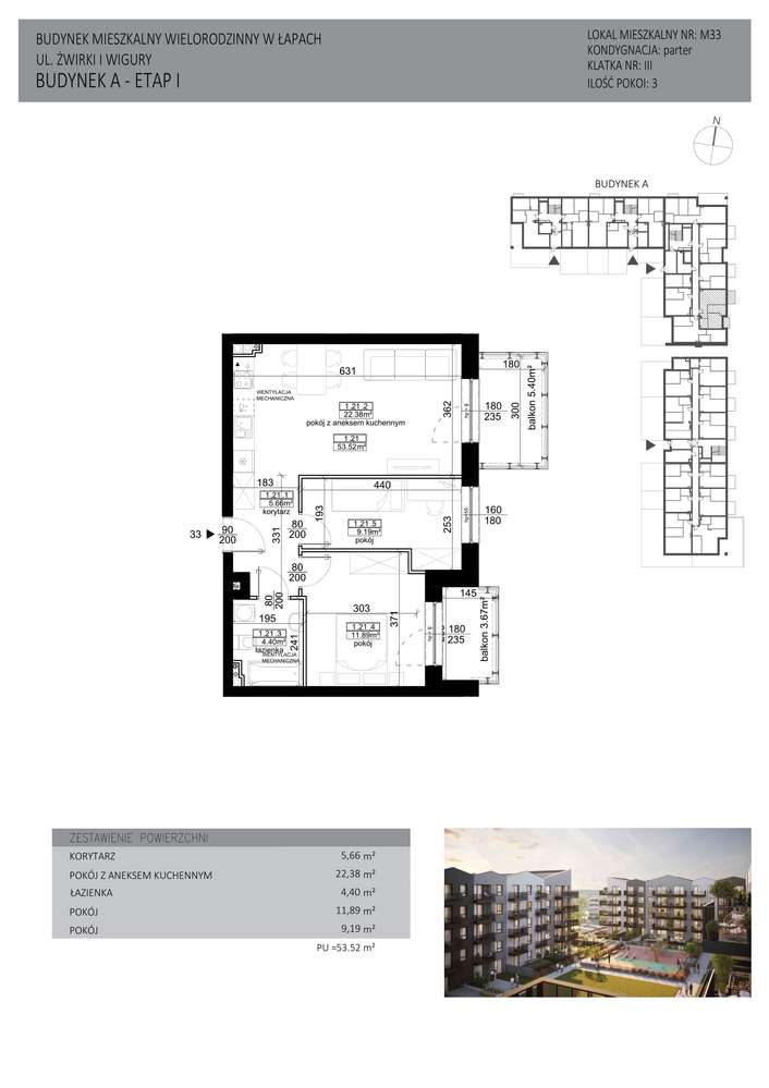 Nowe mieszkanie 3-pokojowe stan deweloperski - Pełny obrazek: 5/6