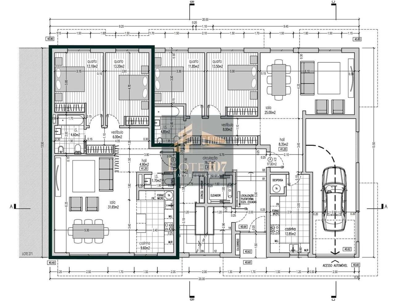 Apartamento T2 Novo em Val Flores-21