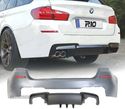 PARA-CHOQUES TRASEIRO PARA BMW F11 10-16 LOOK M PERFORMANCE DUPLA SAIDA - 1