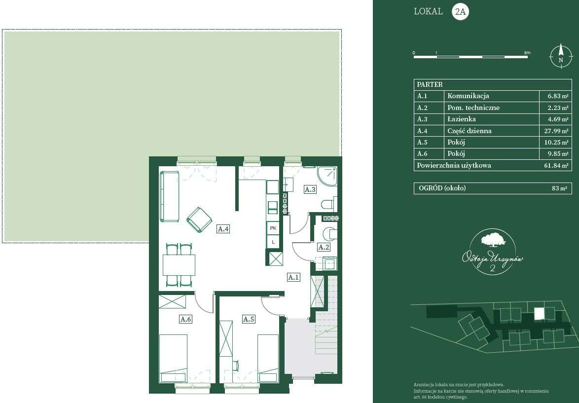 Nowoczesne mieszkanie z ogródkiem - Pełny obrazek: 2/7