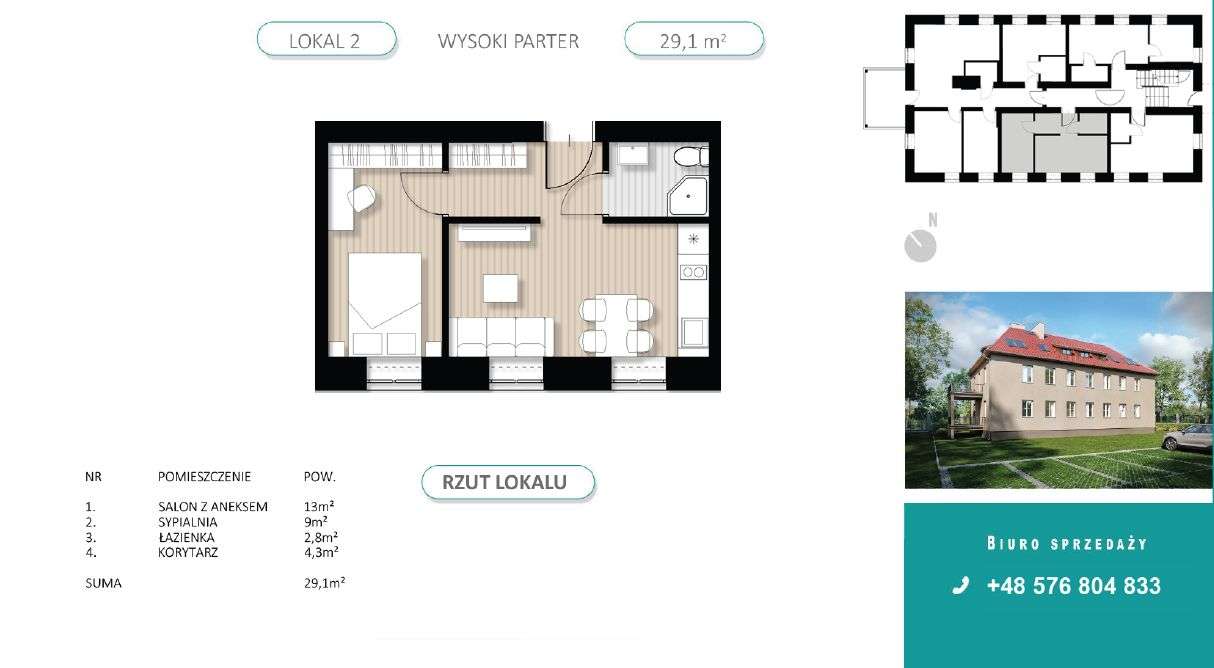 Park Tołstoja | dwa pokoje | A2 | Promocja-0