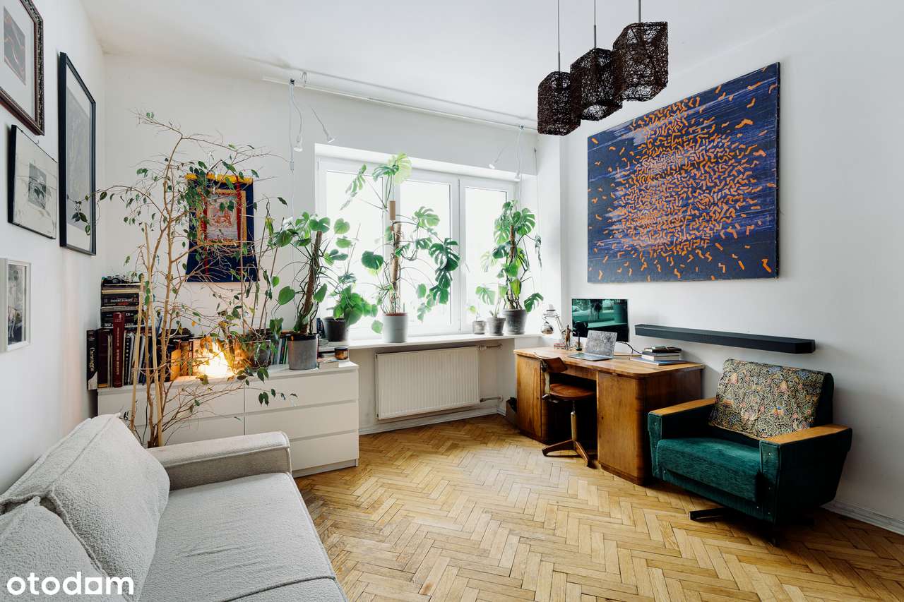 Jasne, wysokie, ciche, 2-pok w przedwojennej kamienicy - Stary Mokotów - Pełny obrazek: 2/15