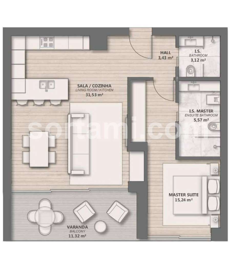 Apartamento T1 Venda-9